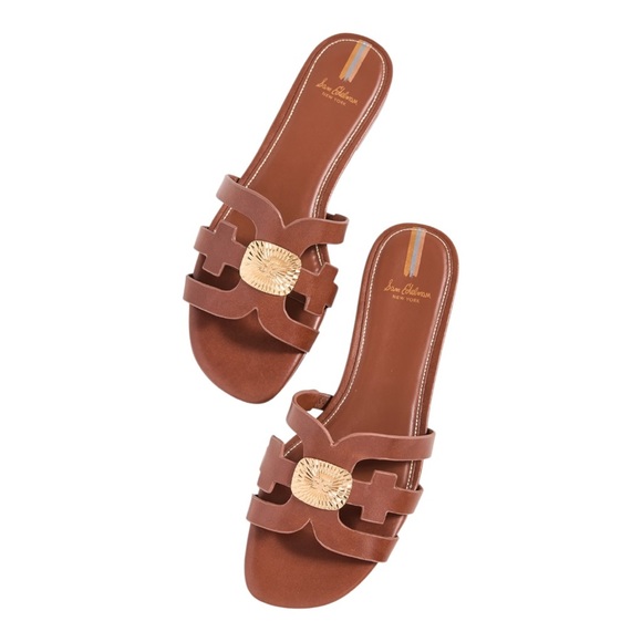 Sam Edelman Shoes - Sam Edelman Tan Sandals with Gold Detail